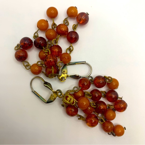 Lot of 4 Vintage Pair of Orange Earings - Picture 2 of 6